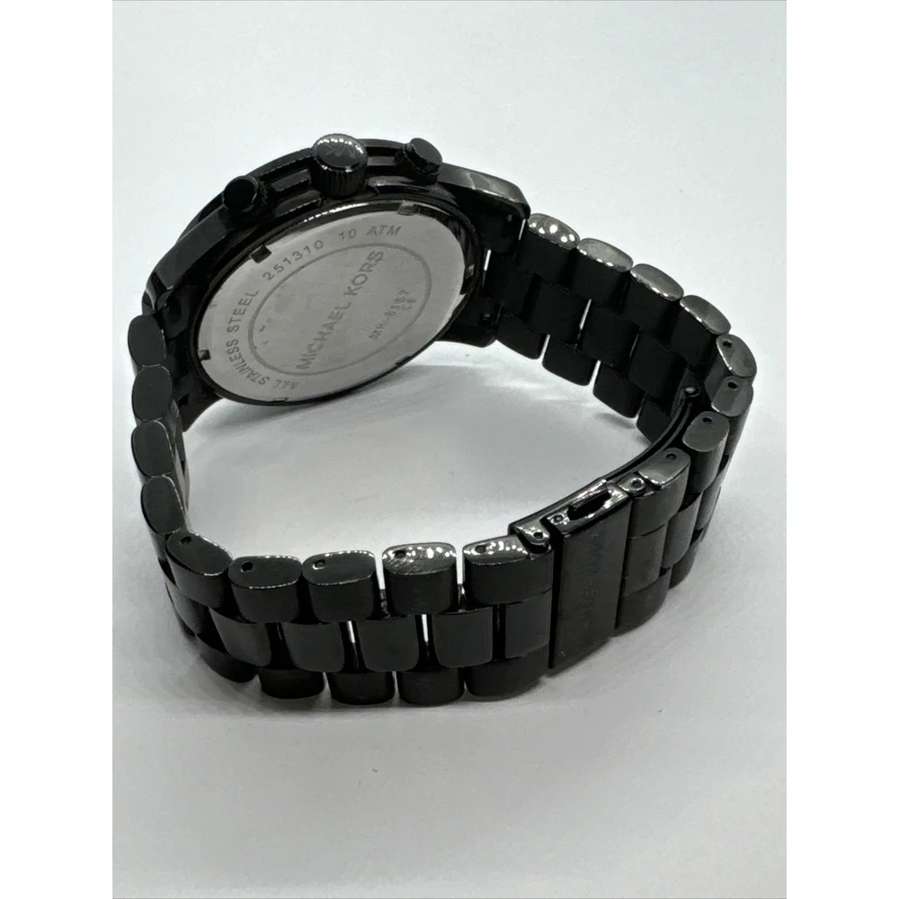 Michael Kors Runway MK8157 Men's Stainless Steel Analog Black Dial Watch JNA709